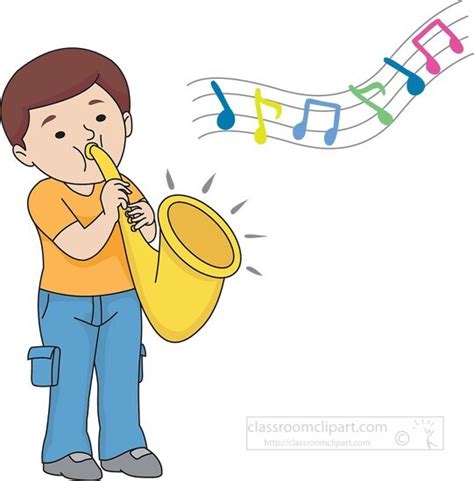 Music And Musical Instruments Clipart Boy Playing Saxphone Clipart
