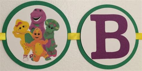 Barney And Friends Birthday Banner By Philyradesigns On Etsy Barney