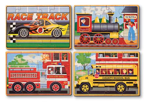 Vehicle Puzzles In A Box Wooden Jigsaw Puzzle