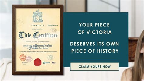 Victorian Commemorative Title Certificate Now Available Through Confirm