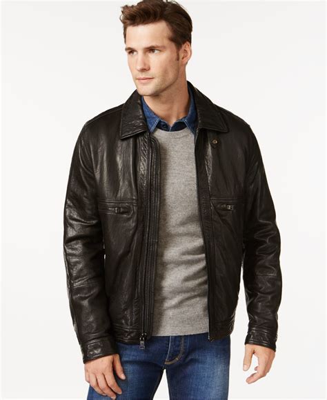 Lyst Andrew Marc Exeter Leather Jacket In Black For Men