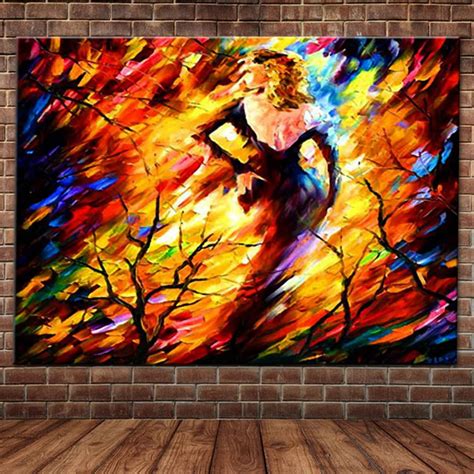 Aliexpress Com Buy Hand Painted Palette Knife Abstract Nude Oil