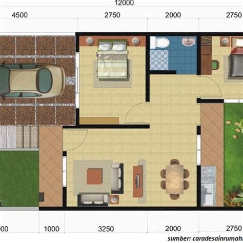 Rumah ini biasanya berisi dengan 3 sampai 4 kamar tidur. Gambar Denah Rumah Minimalis Ukuran 6x10 Terbaru | Home ...