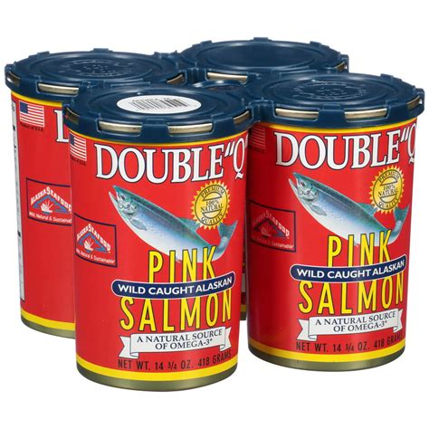 Double Q® Wild Caught Alaskan Pink Salmon 4 1475 Oz Cans Walmart