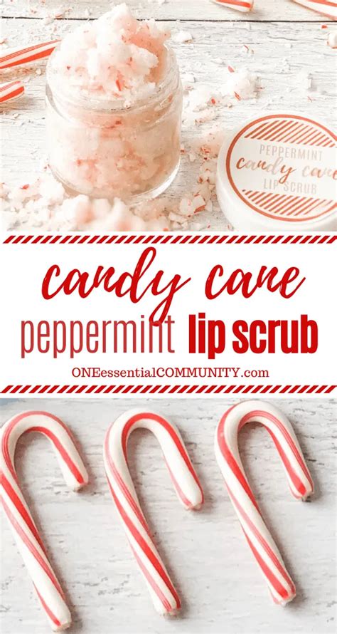Peppermint Candy Cane Lip Scrub Sugar Scrub Homemade Lip Scrub Lip