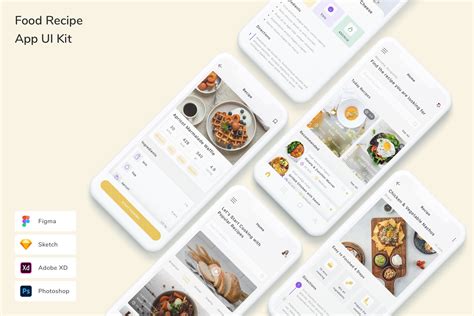 Food Recipe App Ui Kit Graphic By Betush · Creative Fabrica