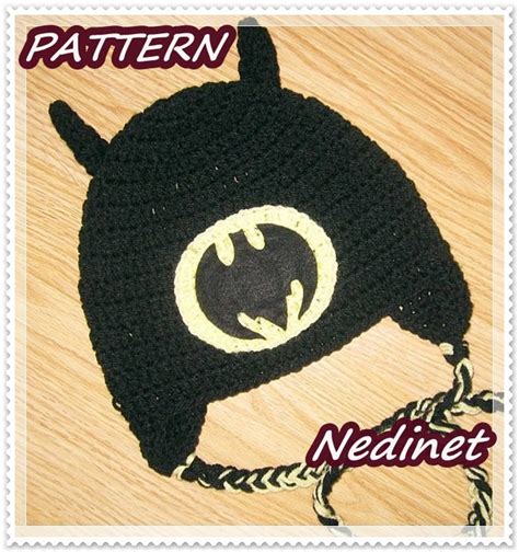 Crochet Pattern Crochet Batman Hat Batman Hat Pattern Etsy