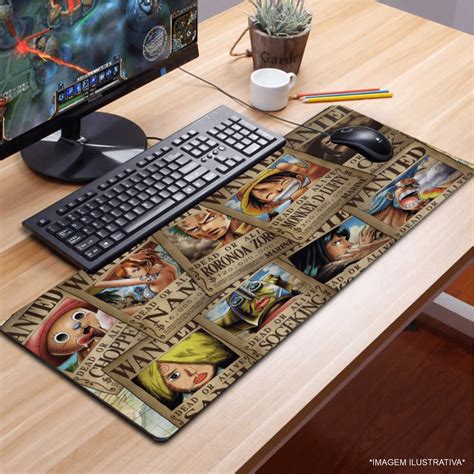 Mouse Pad Gamer X Cm Anime One Piece Escorrega O Pre O