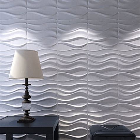 20 X 20 Textured Wall Panels White Wave Modern Wallcoveringsmart