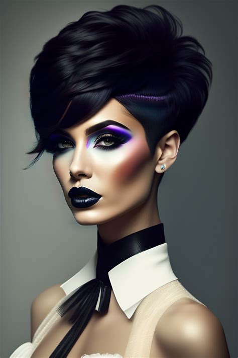 Lexica Goth Girl Voluminous Pixie Haircut