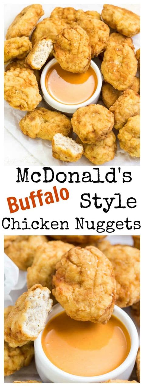 Just the right size for a quick bite. Copycat McDonald's Buffalo Chicken Nuggets - No Spoon ...