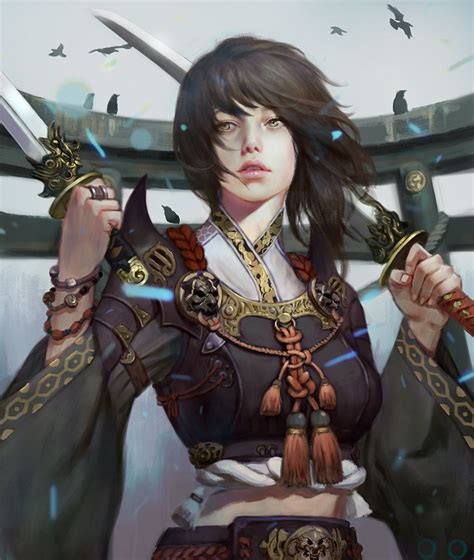Samurai Girl ㅇㅇ Joo On Artstation At Artwork 1q2jq Fantasy Character