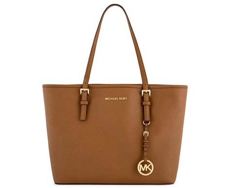 Michael Michael Kors Saffiano Leather Jet Set Travel Tote Bag