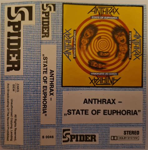Anthrax State Of Euphoria Cassette Discogs
