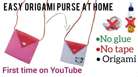Origami Coin Purse No Glue How To Make Multi Colour Purse Paper