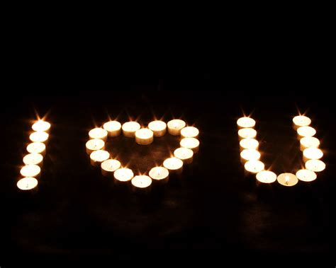 Candle I Love U Sign Love Wallpapers Romantic