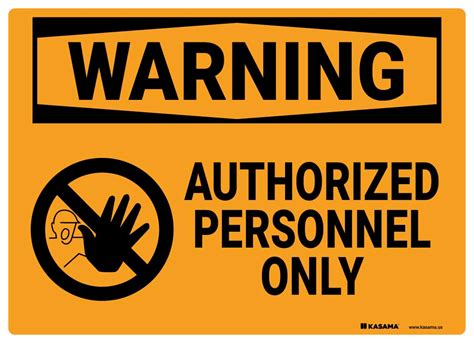 Printable Authorized Personnel Only Sign
