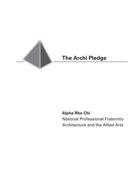 The Archi Pledge Alpha Rho Chi