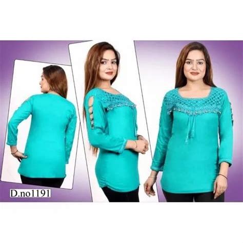Rayon Casual Ladies Stylish Top Packaging Type Packet At Rs 160 In