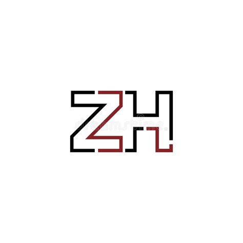 Zh Letter Logo Icon Design Template Elements Stock Vector