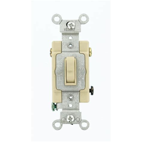 Leviton 20 Amp Commercial Grade 3 Way Toggle Switch Ivory 54523 2i