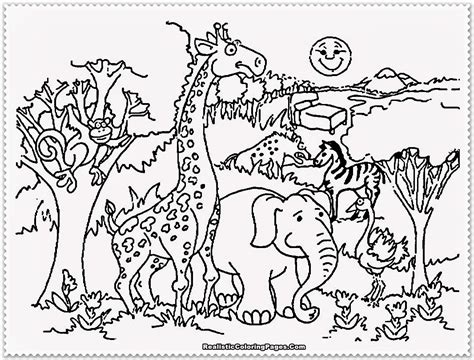 Zoo Animal Coloring Pages Realistic Coloring Pages