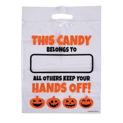 Halloween Large Zip Plastic Bags Party Supplies 50 Pieces