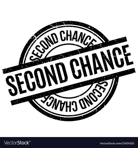 Second Chance Rubber Stamp Royalty Free Vector Image