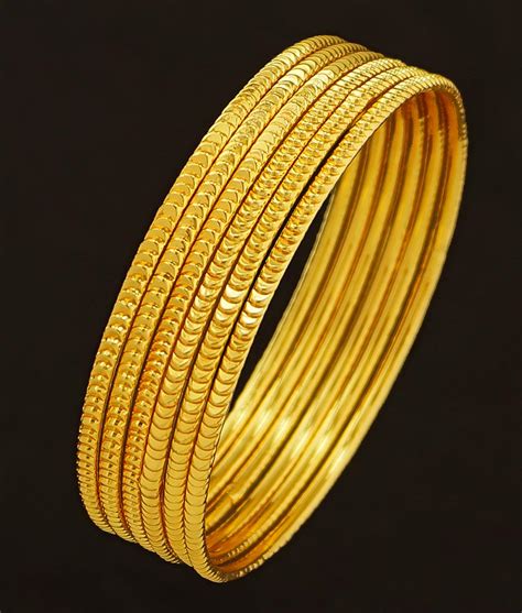 Buy 26 Size 6 Pieces Latest Daily Wear Gold Design Thin Bangles Indian Artificial Bangles Set