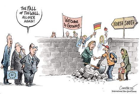 Germany Opens Its Doors Globecartoon Political Cartoons Patrick