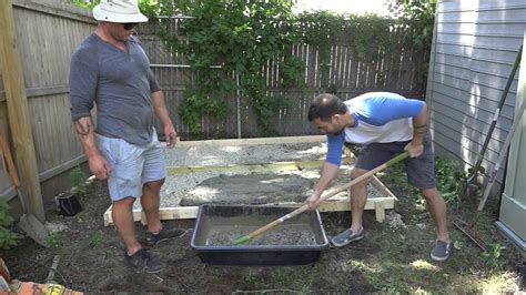 Large sheds will need to have strong foundations. Build a Concrete Slab Foundation for a Backyard Tool Shed ...