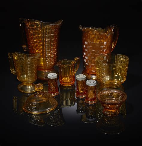Assorted Amber Glass Items Witherell S Auction House