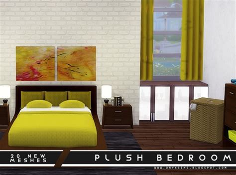 Onyx Sims Plush Bedroom Set • Sims 4 Downloads