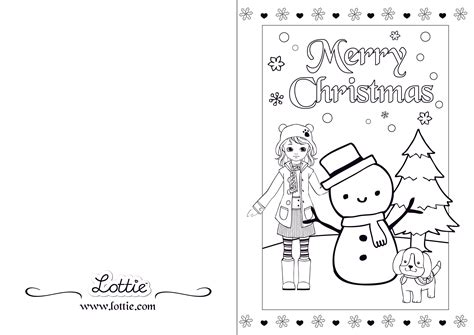 christmas colouring card 1 lottie dolls