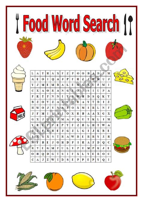 Printable Food Word Search Images And Photos Finder
