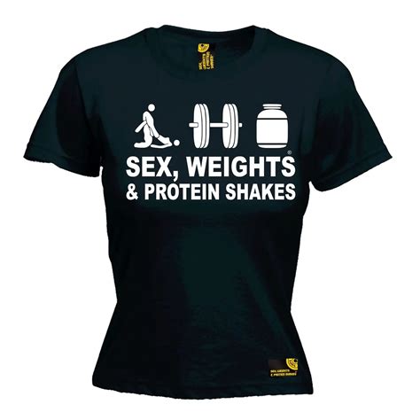 sex weights and protein shakes womens t shirt gymer bodybuilding mothers day t female print