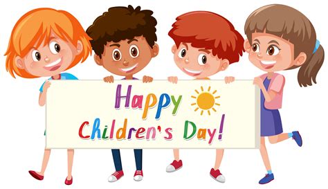 Happy Childrens Day Banner 699729 Vector Art At Vecteezy