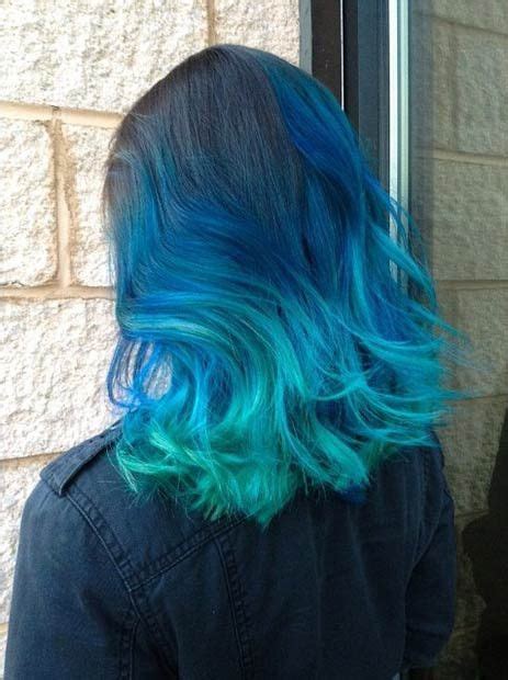 21 Fett Und Schön Blau Ombre Haarfarbe Ideen Blaues Ombre Haar