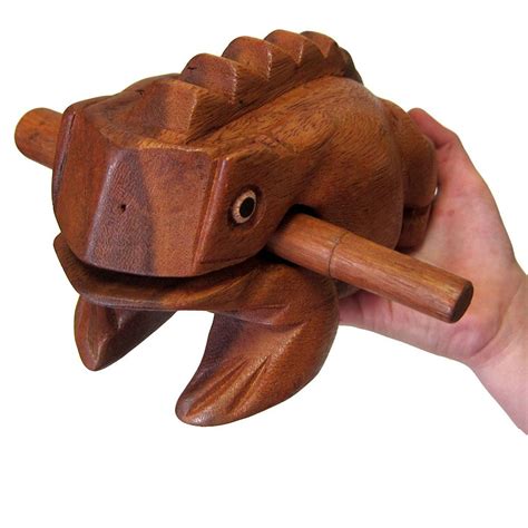 Deluxe Jumbo 8 Wood Frog Guiro Rasp Musical Instrument Tone Block By
