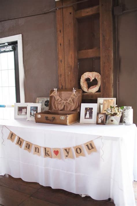 There's brides and grooms and bridesmaids and groomsmen and for more awesome gift ideas visit uniquegifter.com. Rustic Wedding Gift Table Ideas