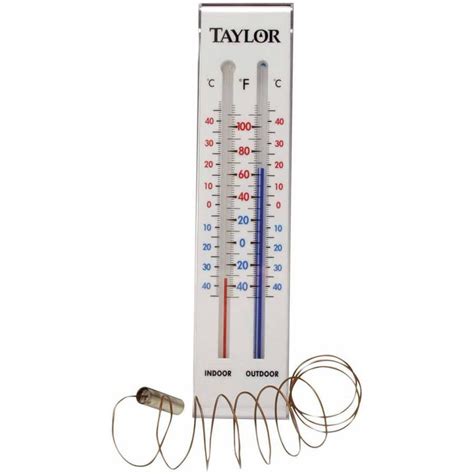 Taylor Indoor Outdoor Thermometer Set In A Plastic Case 8