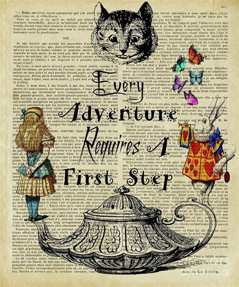 Alice In Wonderland Quote Every Adventure Digital Art By Trindira A