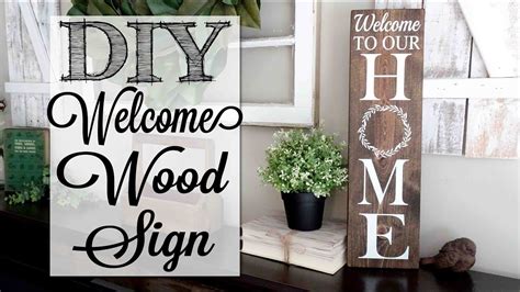 We're talking about diy house numbers which you can either make from scratch or personalize with a few custom touches. DIY Welcome to our Home Wood Sign - YouTube