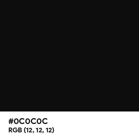 0c0c0c Color Name Is Smoky Black