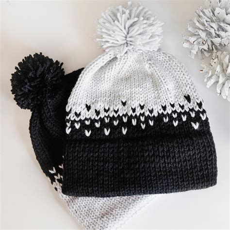 Ombre Double Brim Beanie Knitting Pattern Leelee Knits