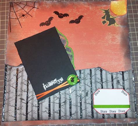 Handcrafted Simply By Us Halloween Scrapbook Layout