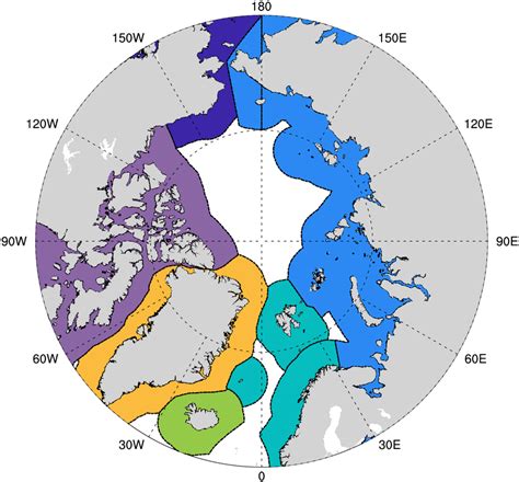Map Of The Exclusive Economic Zones Eezs Of The Arctic Based On The