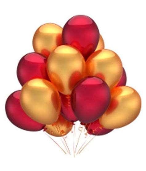 Metallic Balloons Golden And Red For Birthday Decoration Engagement