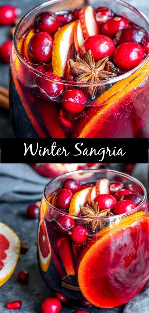 this easy recipe for winter red wine sangria is made with red wine warm spices like cinnamon c