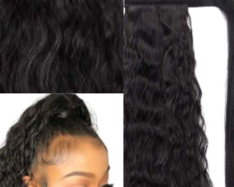 18 Inch Ponytail Hair Extensions With A 100 Unprocessed Natural Hair